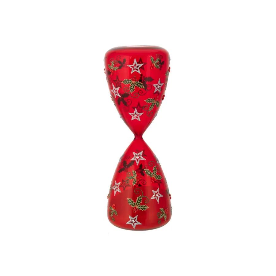 Bagutta clessidra 9x25 45 min. con agrifogli rossa N 8626 05