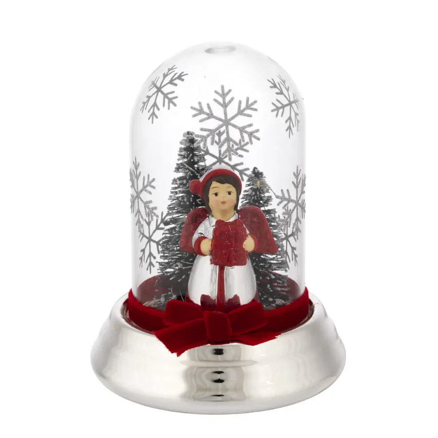 Bagutta cupola h. 13 argento con angelo pacco N 8621 05