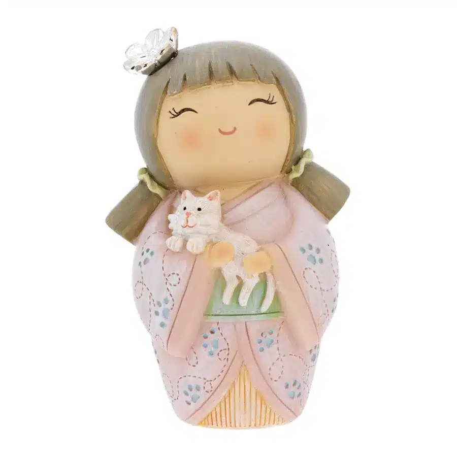 Bagutta kokeshi diffusore con gatto 2111 01 P