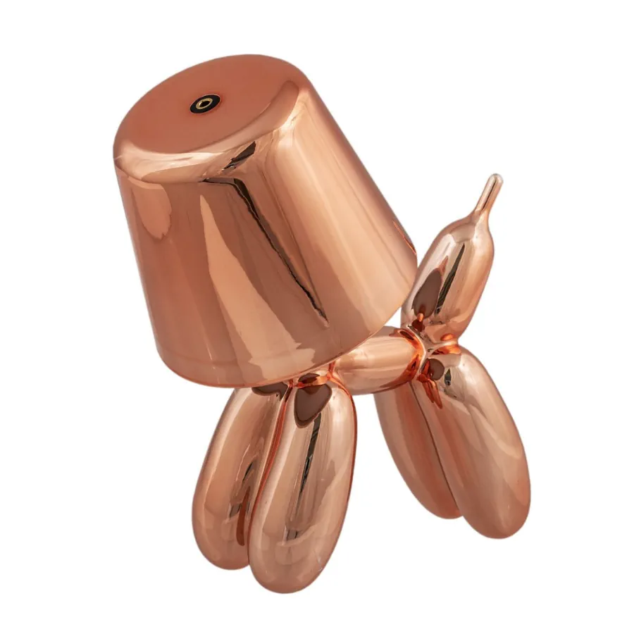 Bagutta lampada cagnolino stilizzato in acrilico con carica usb oro rosa 2277 RS