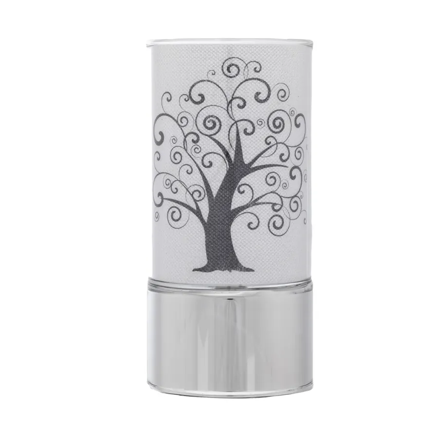 Bagutta lampada in vetro 7x15 con decoro albero stilizzato 2081 01