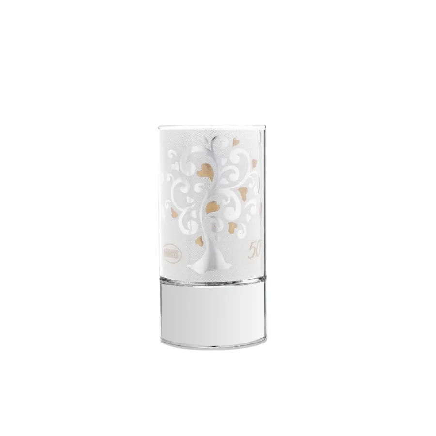 Bagutta lampada in vetro con decoro albero cuori 50° 2211 03