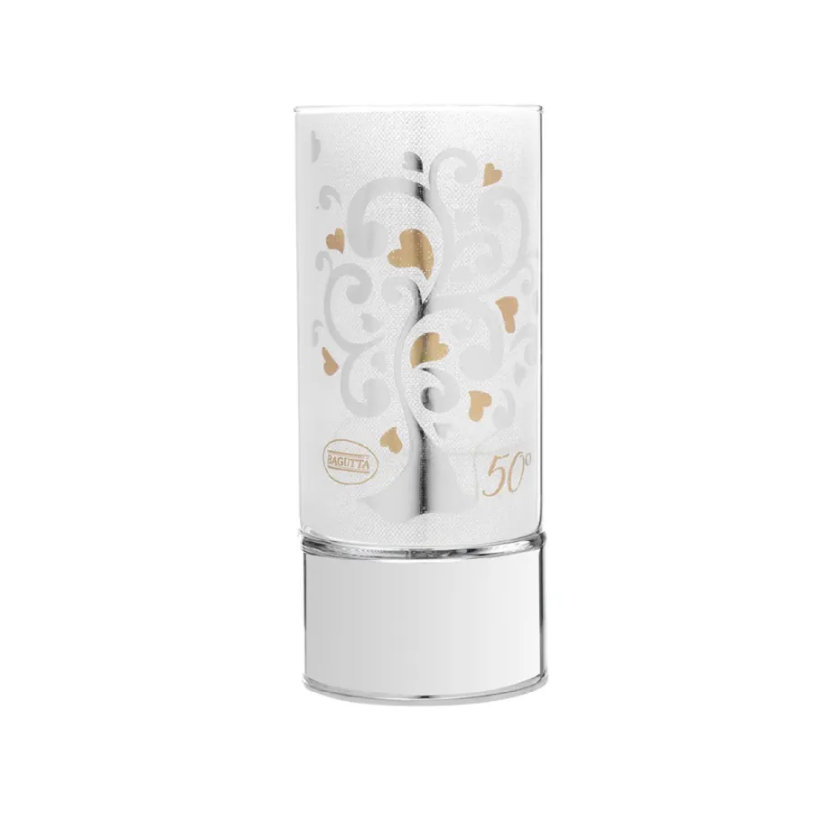 Bagutta lampada in vetro con decoro albero cuori 50° 2211 07