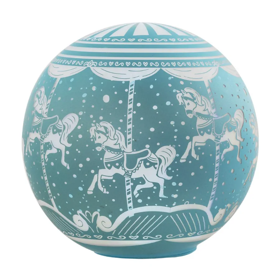 Bagutta lampada sfera decoro giostra azzurro B 4231 03 A