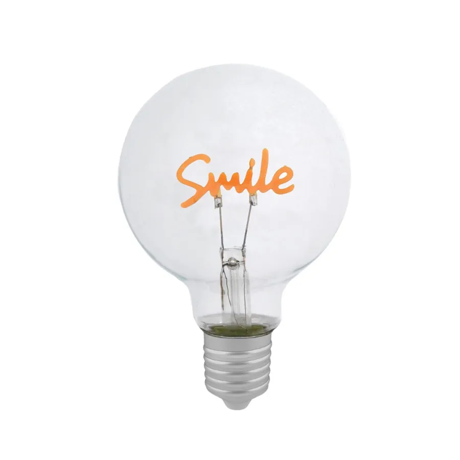 Bagutta lampada trasparente con scritta smile 2242 80 smile