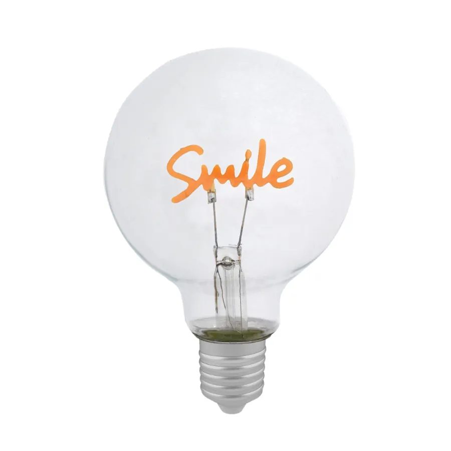 Bagutta lampada trasparente con scritta smile 2242 95 smile