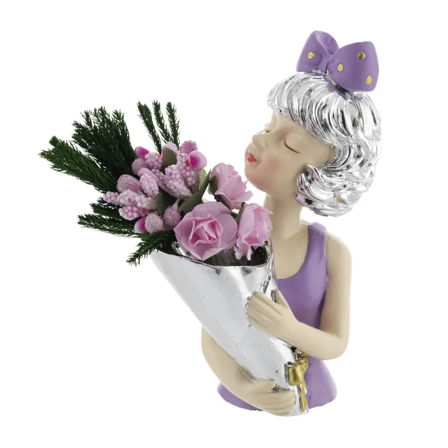 Bagutta mezzobusto lilla con bouquet 2223 01