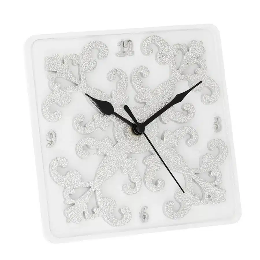 Bagutta orologio da tavolo 10x10 decoro barocco 2095 03 P