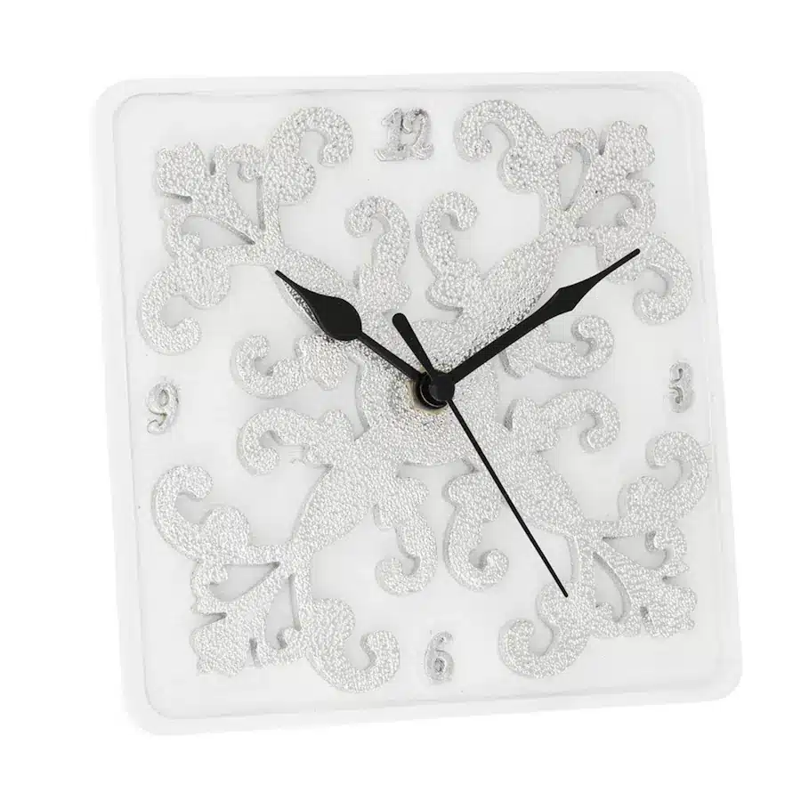 Bagutta orologio da tavolo 15x15 decoro barocco 2095 03 G