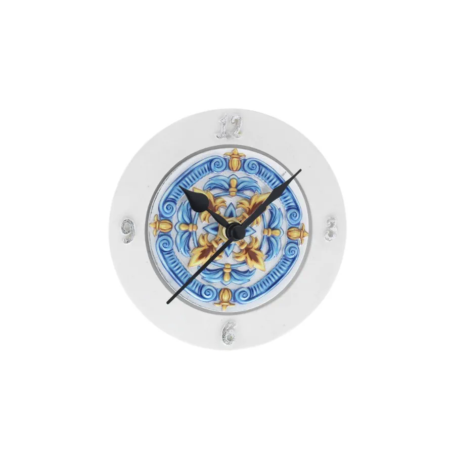 Bagutta orologio tondo d. 10 con deco maiolica 2094 02 P