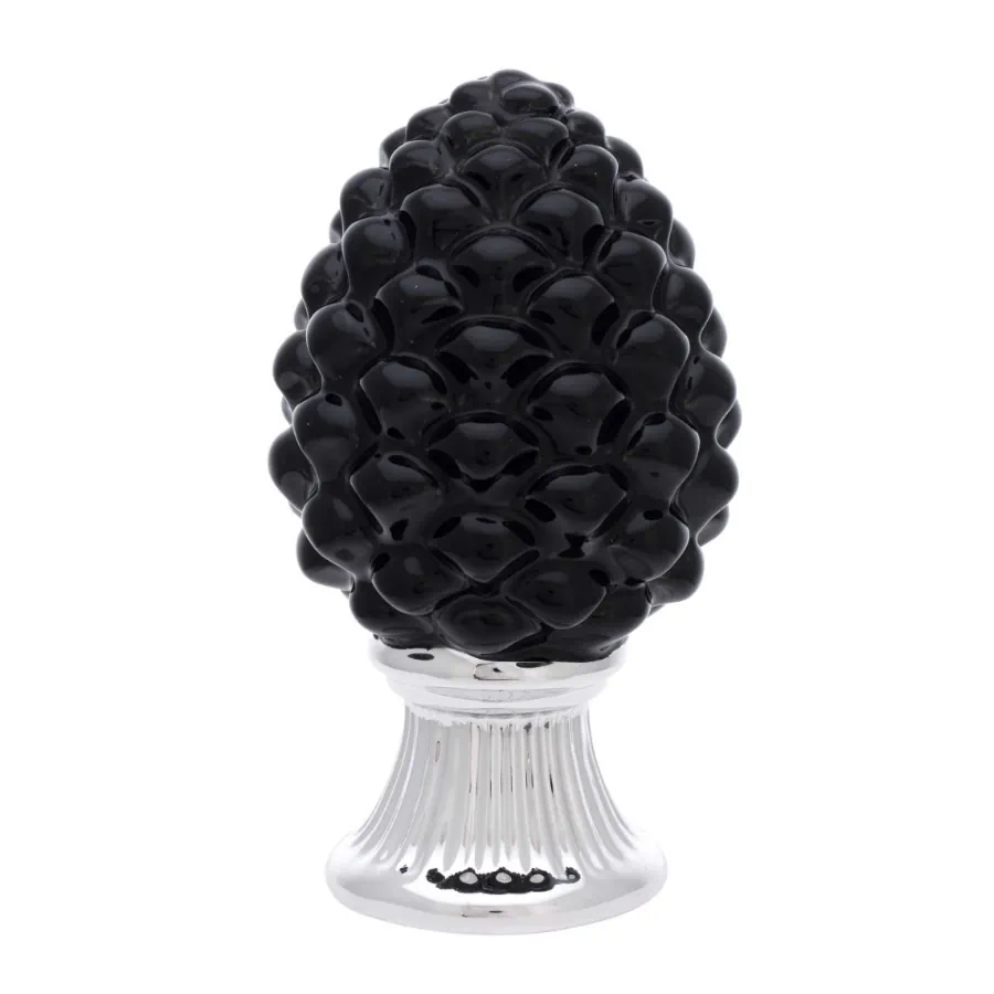 Bagutta pigna nera con base argento 2113 01 ANE