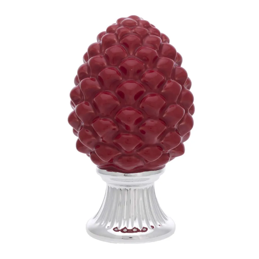 Bagutta pigna rossa con base argento 2113 01 ARO