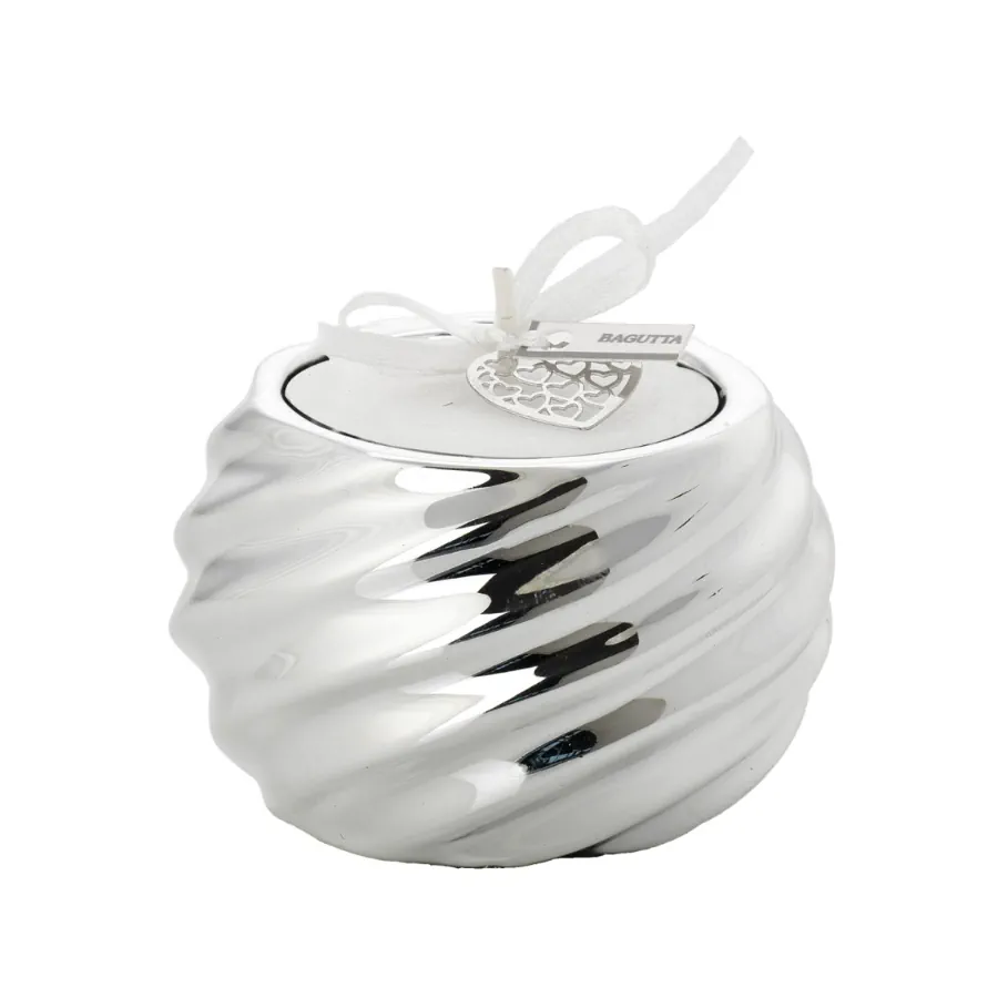 Bagutta portacandela sfera torciglione con tealight decorata 2201 02