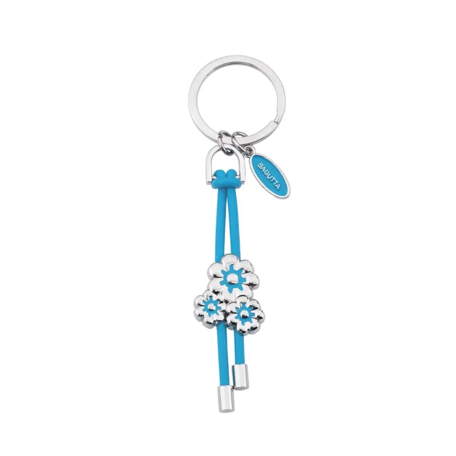 Bagutta portachiavi 3 margherite azzurre 2249 02 AZ