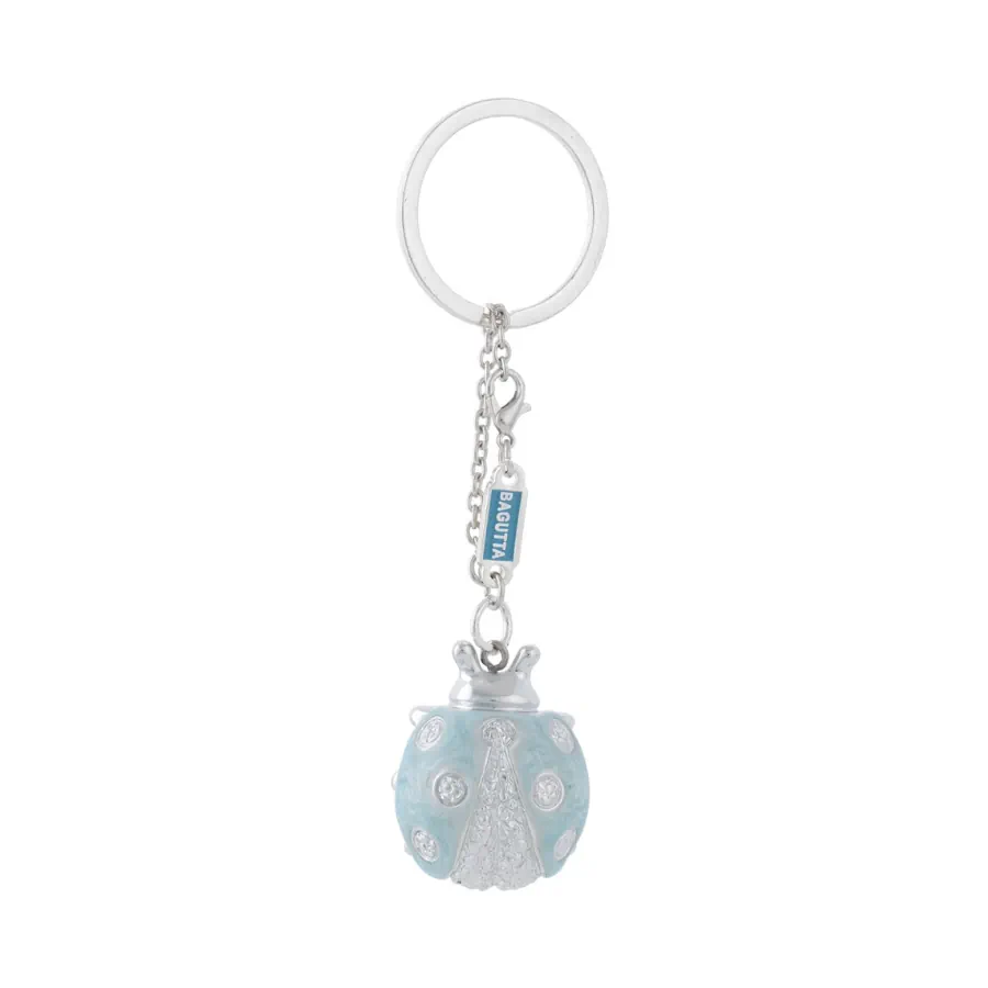 Bagutta portachiavi catenella con coccinella azzurra 2209 02 AZ