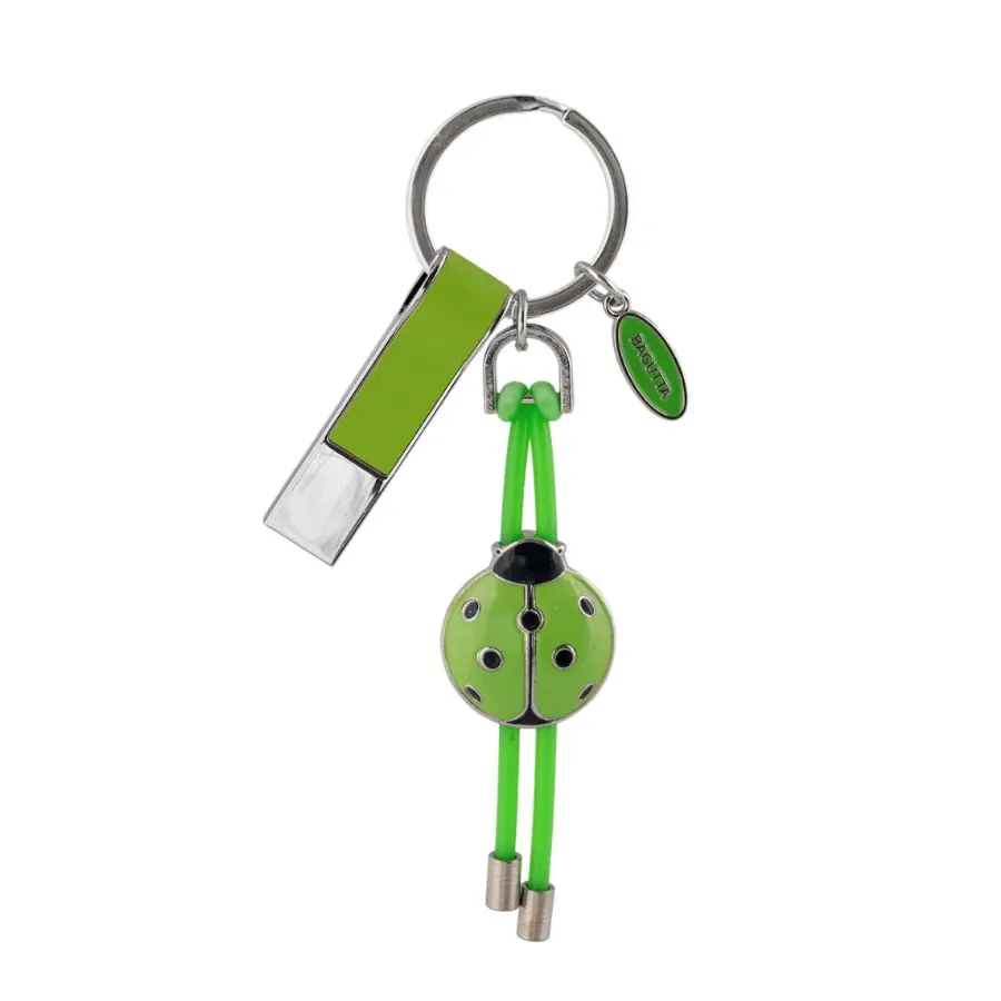 Bagutta portachiavi con memoria usb coccinella verde 2272 VE