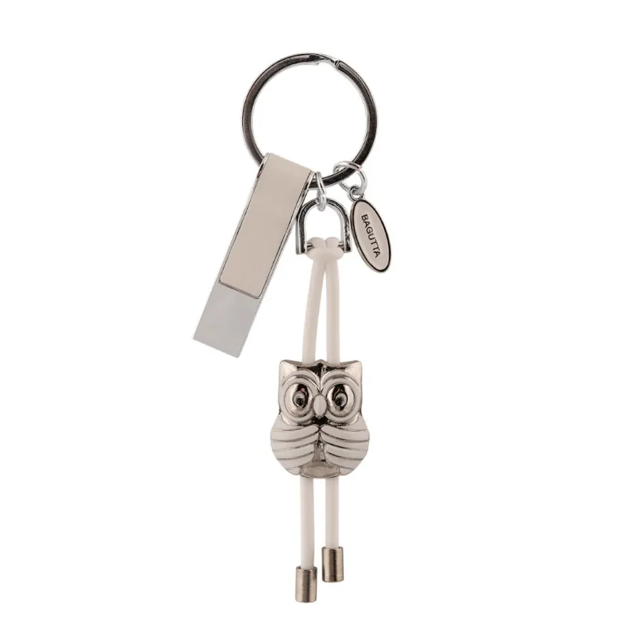 Bagutta portachiavi con memoria usb gufo bianco 2273 BI
