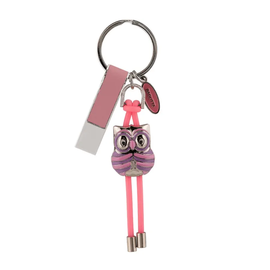 Bagutta portachiavi con memoria usb gufo rosa 2273 RS