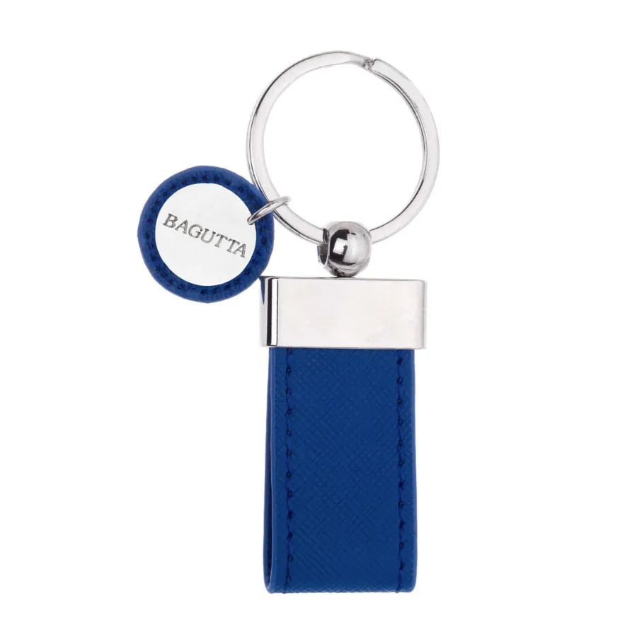 Bagutta portachiavi fettuccia con logo tondo blu 2233 03