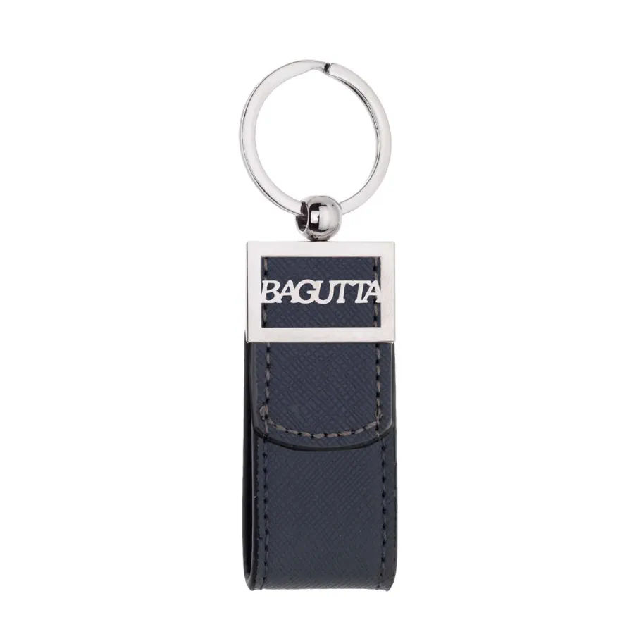 Bagutta portachiavi fettuccia con logo traforato grigio 2234 07