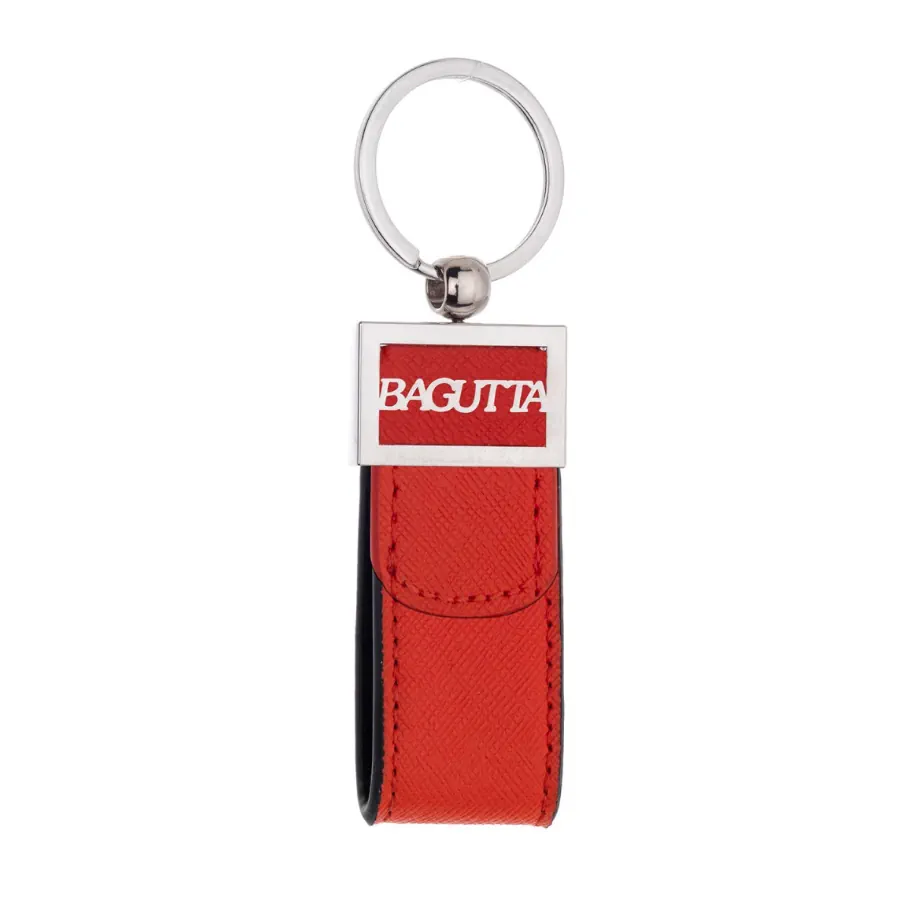 Bagutta portachiavi fettuccia con logo traforato rosso 2234 05