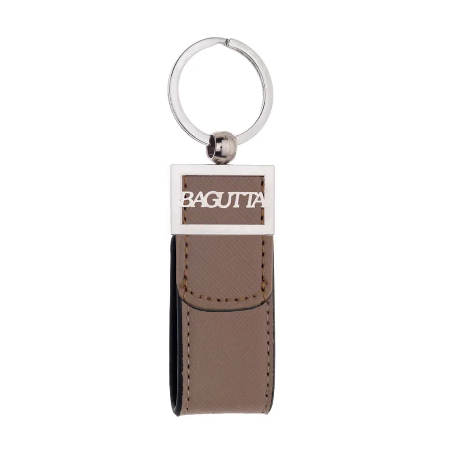Bagutta portachiavi fettuccia con logo traforato sabbia 2234 08
