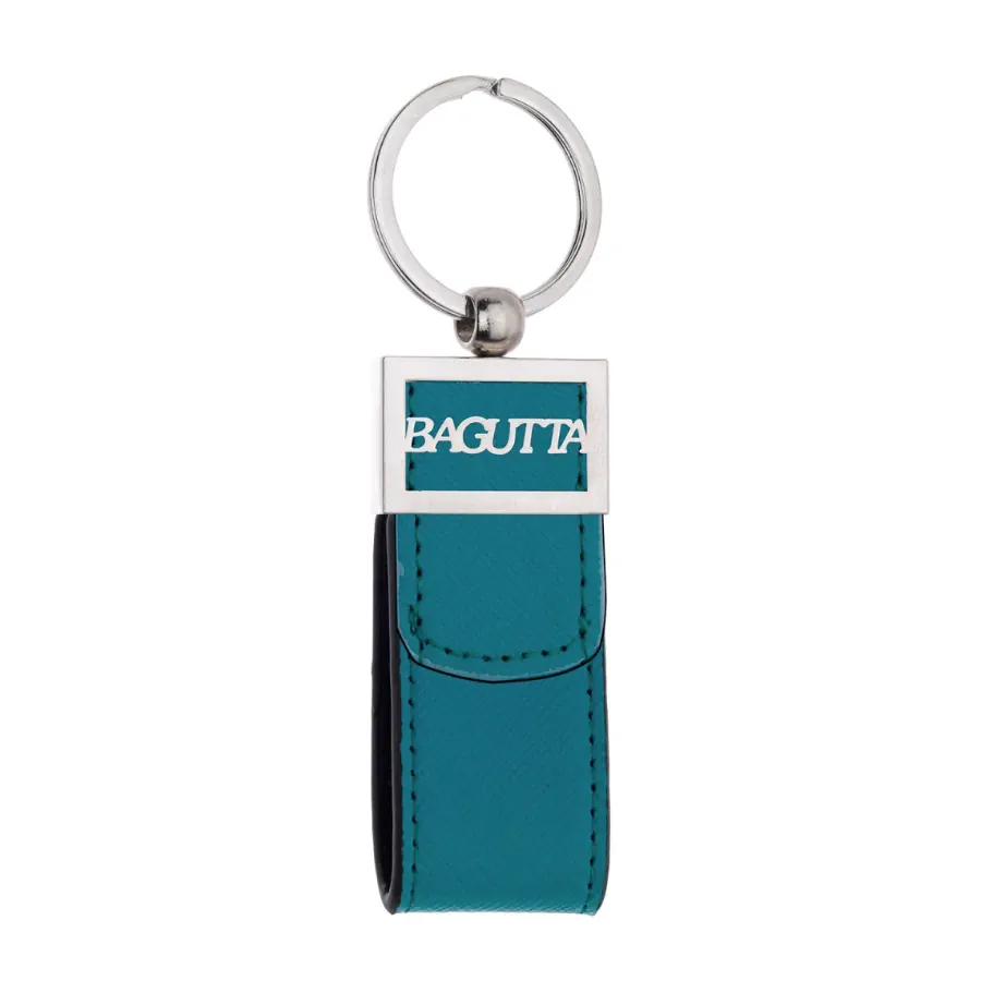 Bagutta portachiavi fettuccia con logo traforato verde 2234 06
