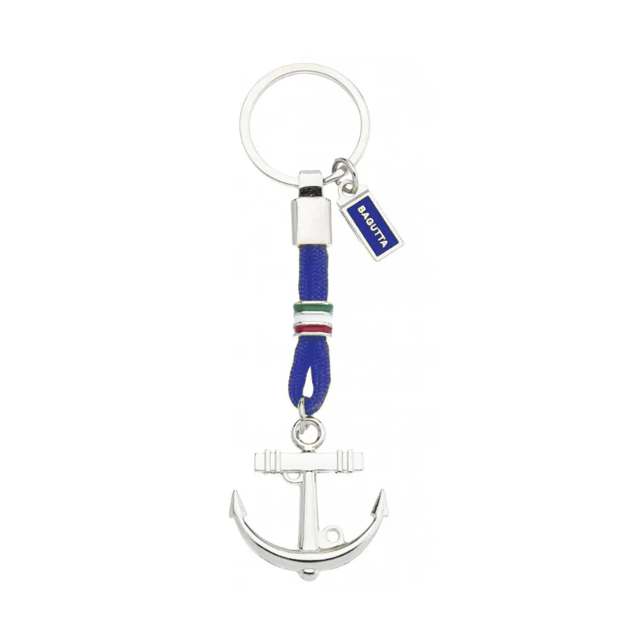 Bagutta portachiavi marinaio con ancora e cordone blu cm 11 2097 01 BL