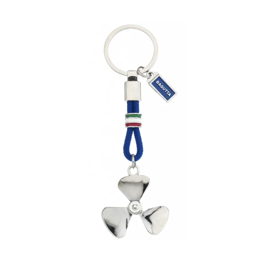 Bagutta portachiavi marinaio con elica e cordone blu cm 11 2097 03 BL