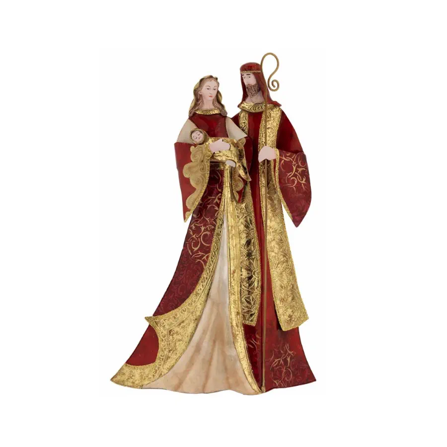 Bagutta presepe in metallo smaltato e madreperla h. 53 TN 50130