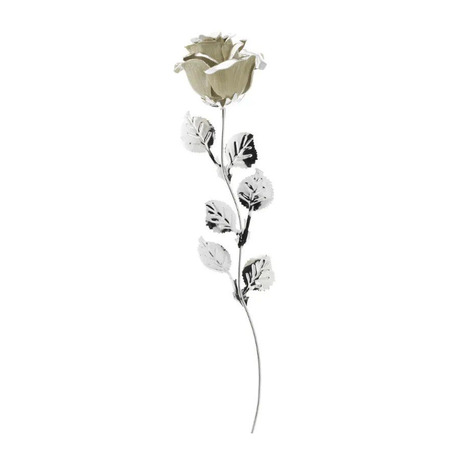 Bagutta rosa argentata cm 39 bianco 2213 W