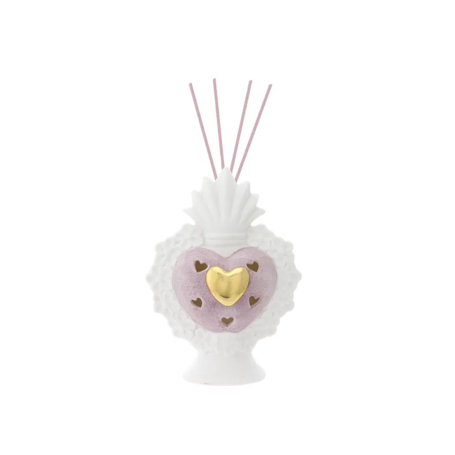 Bagutta sacro cuore diffusore con led bianco & rosa 2220 19 RS