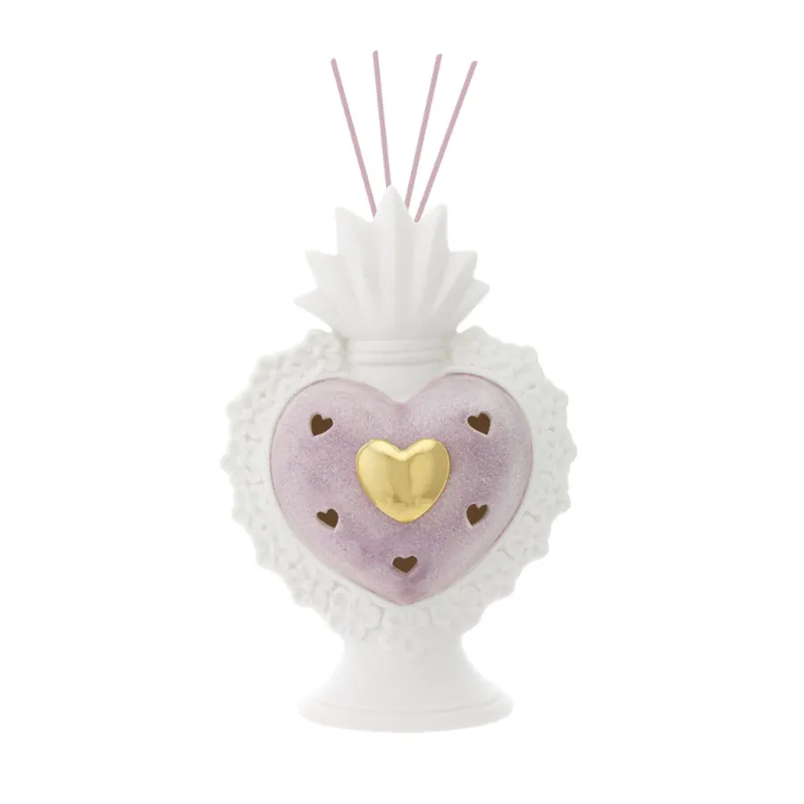 Bagutta sacro cuore diffusore con led bianco & rosa 2220 23 RS