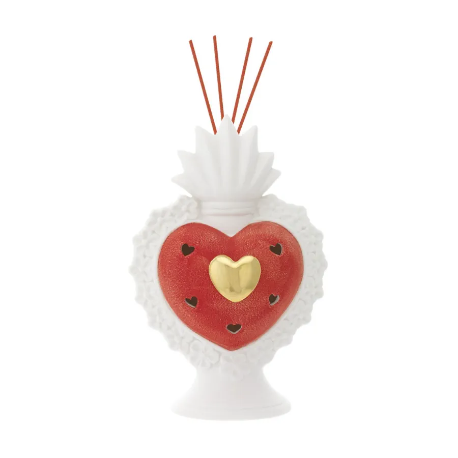 Bagutta sacro cuore diffusore con led bianco & rosso h. 23 2220 23 RO