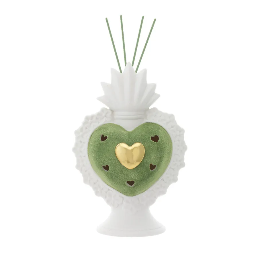 Bagutta sacro cuore diffusore con led bianco & verde 2220 23 VE