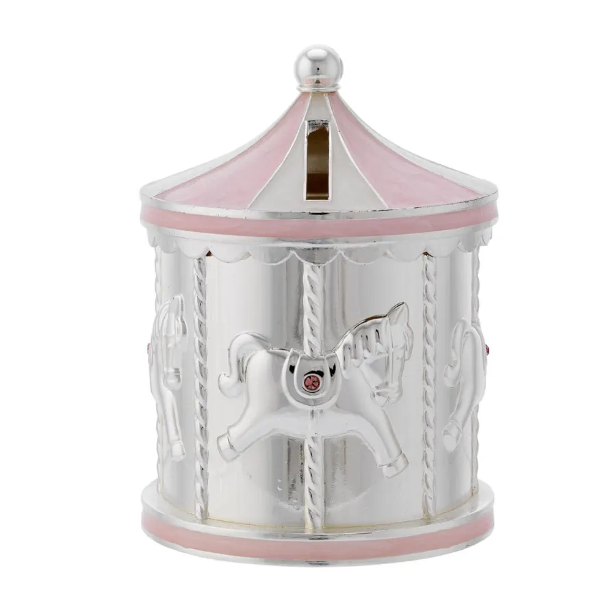 Bagutta salvadanaio giostra 8x13 rosa B 4224 R