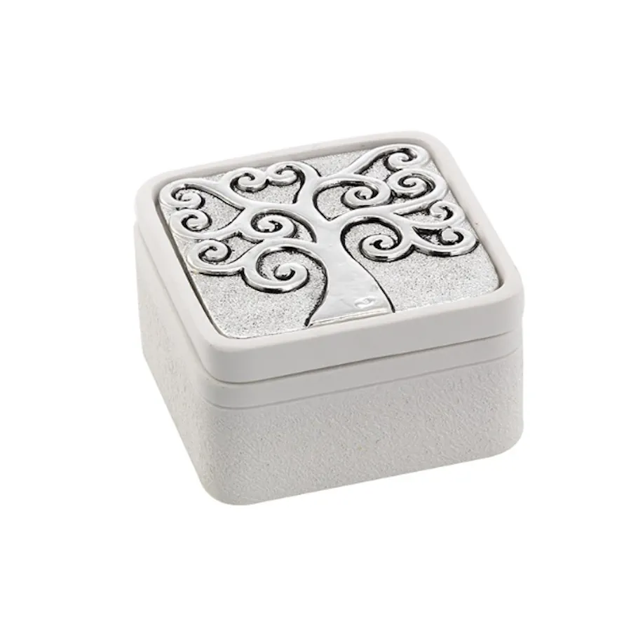 Bagutta scatolina quadrata con decoro albero 2063 03 G