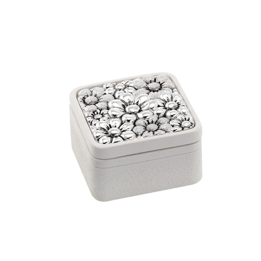 Bagutta scatolina quadrata con decoro margherite 2063 04 P