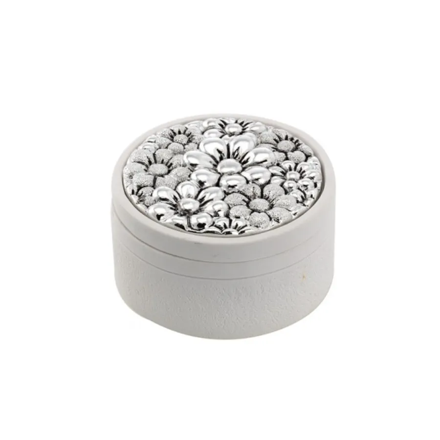 Bagutta scatolina tonda con decoro margherite 2063 02 G