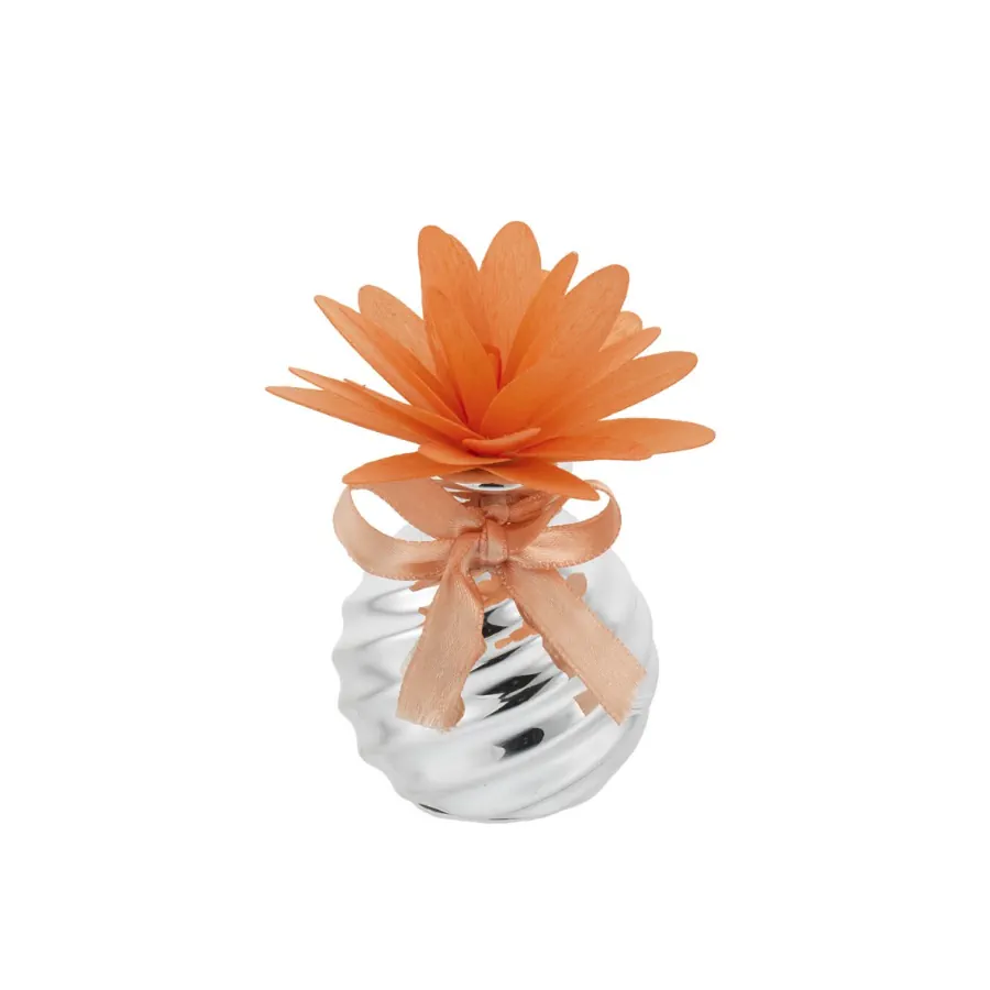 Bagutta sfera con diffusorie dalia stilizzata in legno salmone 2215 01 SA