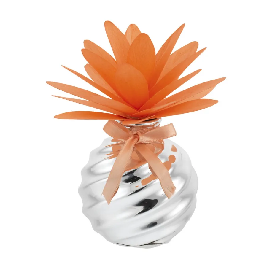 Bagutta sfera con diffusorie dalia stilizzata in legno salmone 2215 03 SA