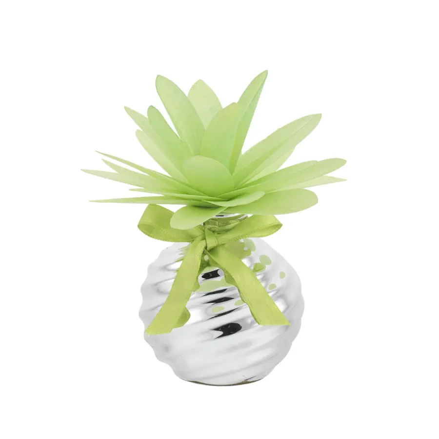 Bagutta sfera con diffusorie dalia stilizzata in legno verde 2215 02 VE