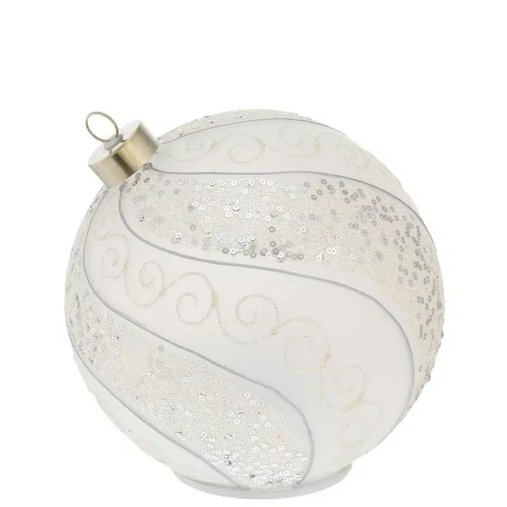 Bagutta sfera d. 18 girevole con led argento N 8687 14