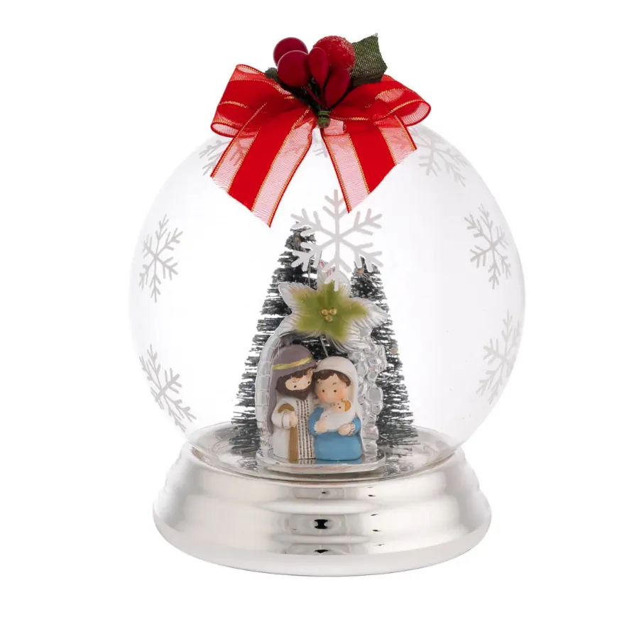 Bagutta sfera natale d. 12 decoro raggi argento N 8620 03