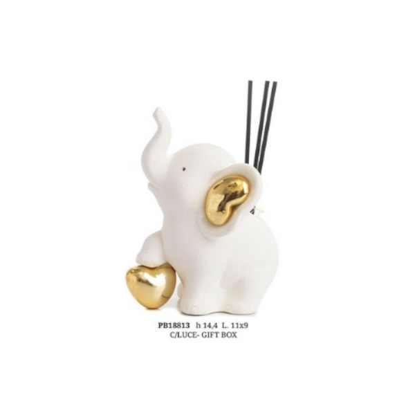 Paben Elefante cuori oro PB18813