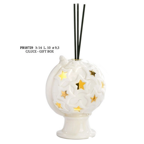 Paben Mappamondo profumatore con stelle oro PB18729