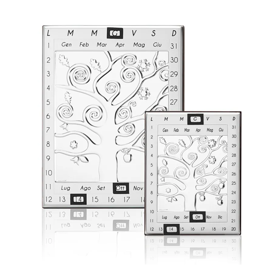 Thilia calendario perpetuo laminato argento 11.5x14 454370