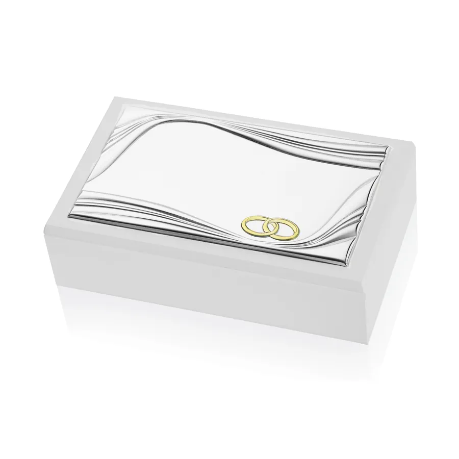 Thilia cofanetto fedi bianco laminato argento 20.5x12.5x6 454333