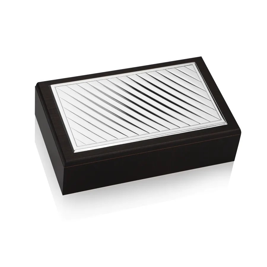 Thilia cofanetto legno laminato argento 20x12 454319
