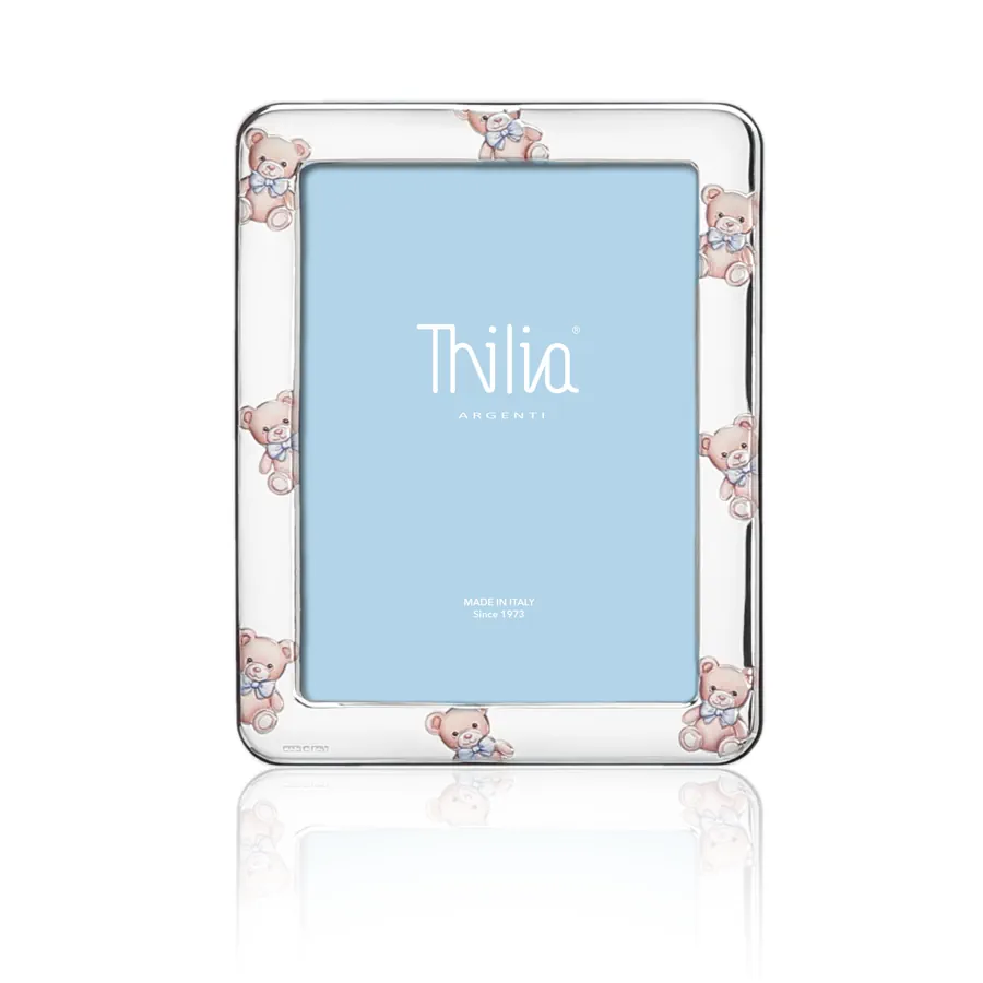 Thilia cornice 13x18 orsetti celeste 454292